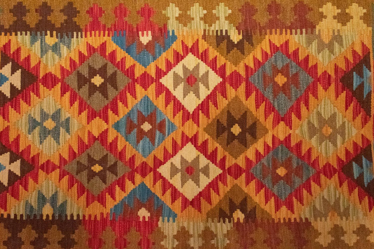 Kelim Carpet - orientalisk matta - 155 x 99 cm - brun