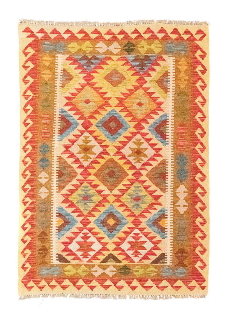 Kelim Carpet - orientalisk matta - 147 x 105 cm - orange