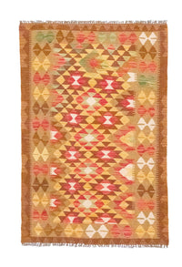 Kelim Carpet - orientalisk matta - 152 x 95 cm - orange