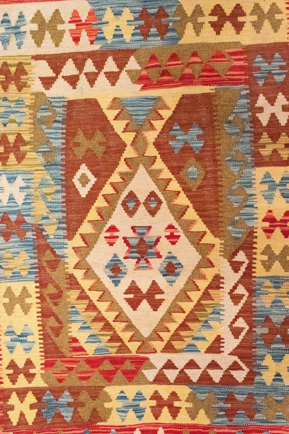 Kelim Carpet - orientalisk matta - 141 x 97 cm - orange