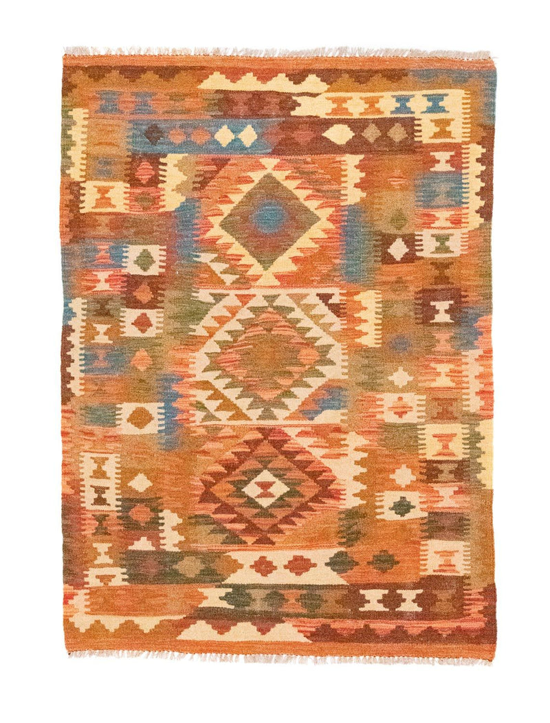 Kelim Carpet - orientalisk matta - 146 x 100 cm - orange