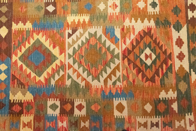 Kelim Carpet - orientalisk matta - 146 x 100 cm - orange