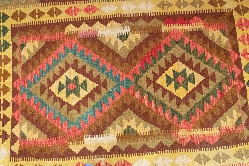 Kelim Carpet - orientalisk matta - 156 x 105 cm - grön