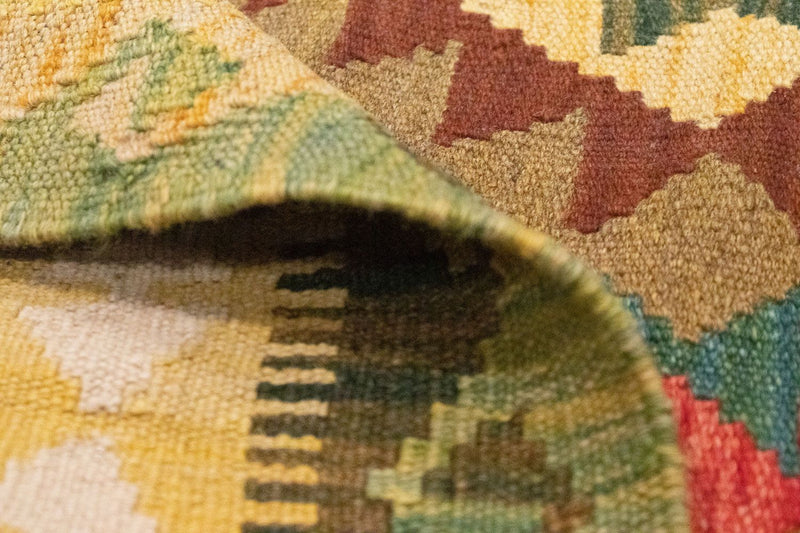 Kelim Carpet - orientalisk matta - 156 x 105 cm - grön