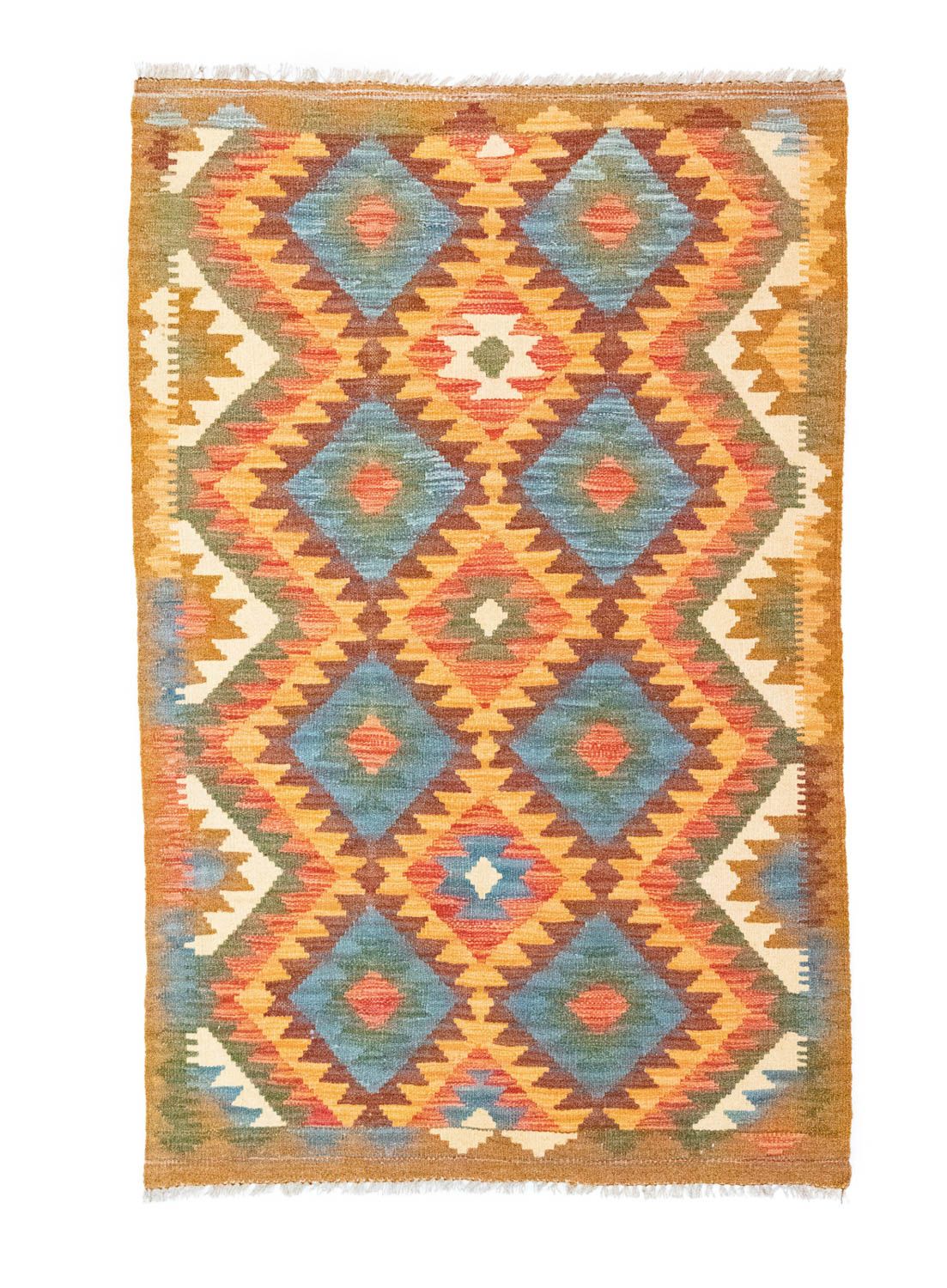 Kelim Carpet - orientalisk matta - 158 x 100 cm - flerfärgad