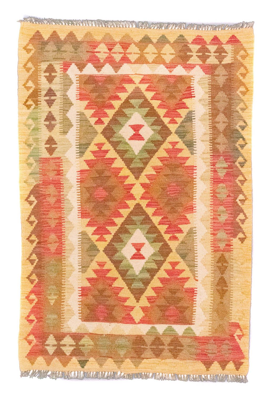 Kelim Carpet - orientalisk matta - 148 x 98 cm - orange