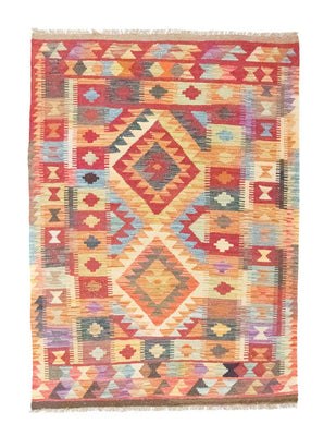 Kelim Carpet - orientalisk matta - 151 x 106 cm - flerfärgad