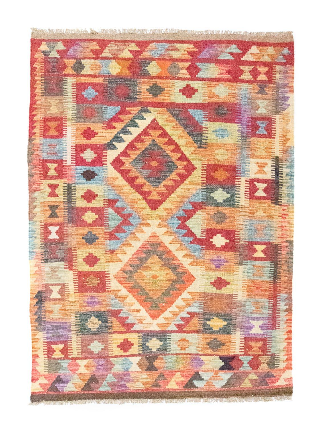 Kelim Carpet - orientalisk matta - 151 x 106 cm - flerfärgad