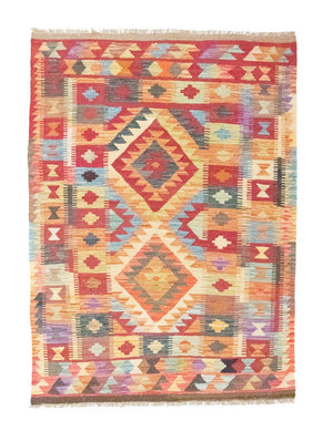 Kelim Carpet - orientalisk matta - 151 x 106 cm - flerfärgad