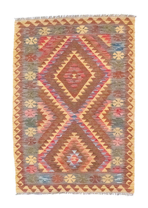 Kelim Carpet - orientalisk matta - 152 x 106 cm - brun