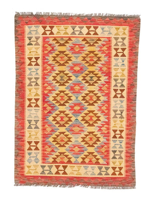 Kelim Carpet - orientalisk matta - 145 x 104 cm - röd
