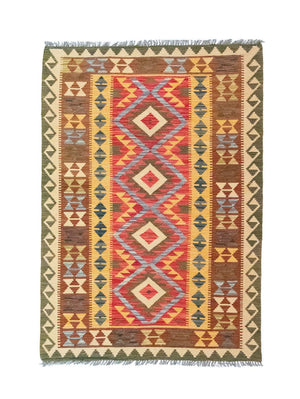 Kelim Carpet - orientalisk matta - 154 x 107 cm - grön
