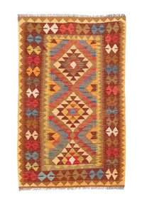Kelim Carpet - orientalisk matta - 159 x 99 cm - brun – product image