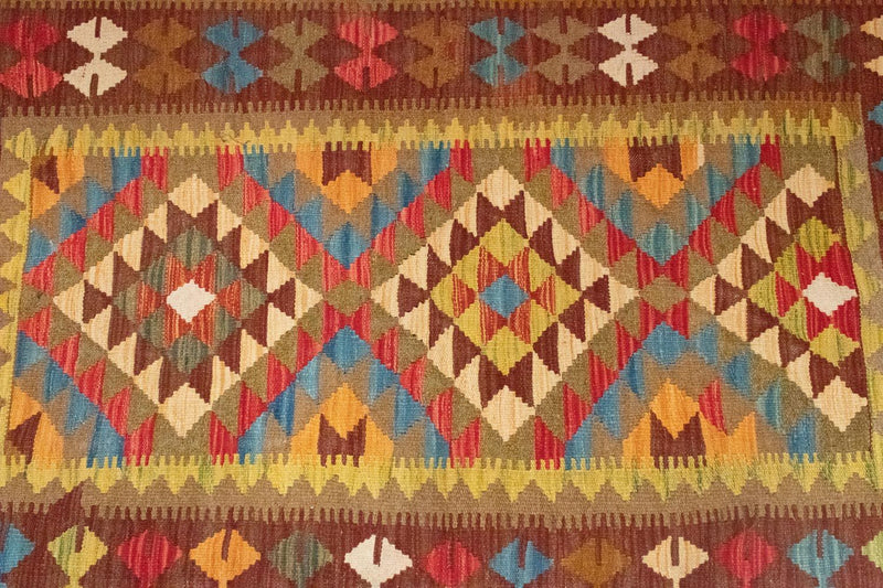 Kelim Carpet - orientalisk matta - 159 x 99 cm - brun