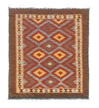 Kelim Carpet - orientalisk matta - 161 x 107 cm - brun