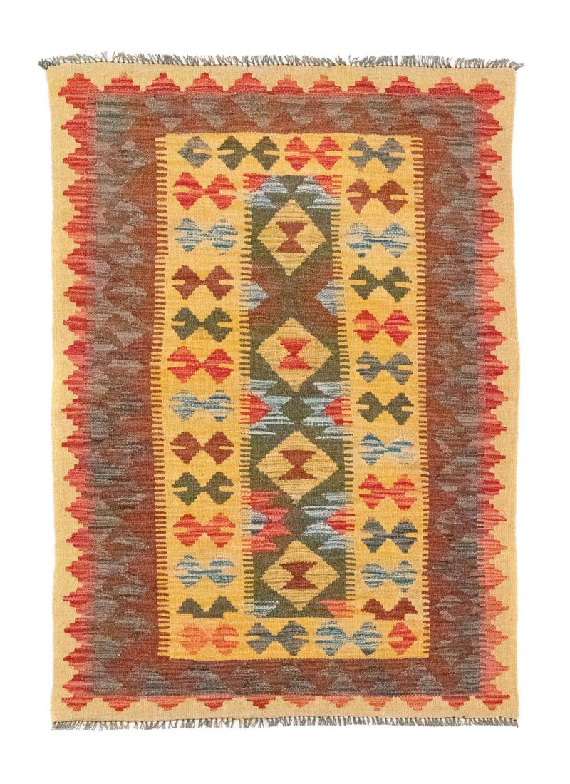 Kelim Carpet - orientalisk matta - 149 x 98 cm - gul