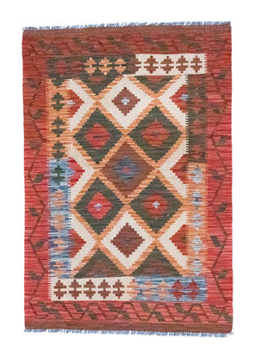 Kelim Carpet - orientalisk matta - 152 x 104 cm - flerfärgad