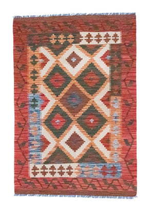 Kelim Carpet - orientalisk matta - 152 x 104 cm - flerfärgad