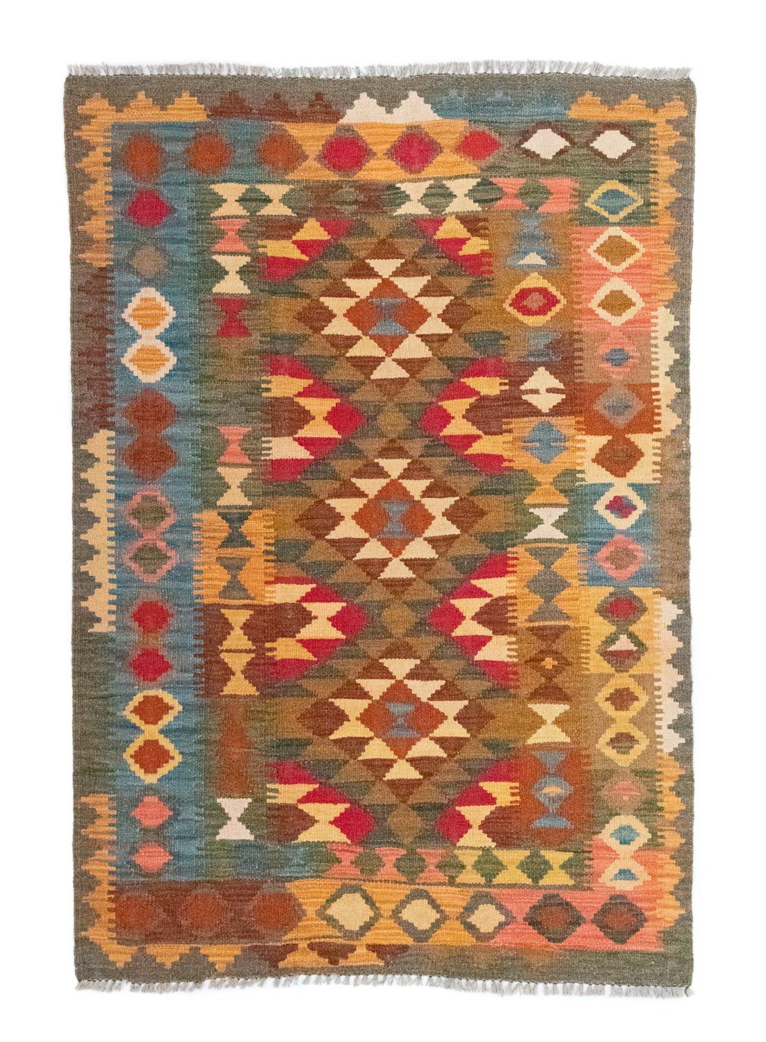 Kelim Carpet - orientalisk matta - 152 x 102 cm - flerfärgad