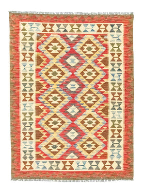 Kelim Carpet - orientalisk matta - 141 x 102 cm - orange