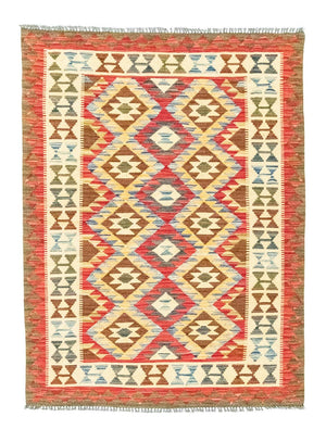 Kelim Carpet - orientalisk matta - 141 x 102 cm - orange