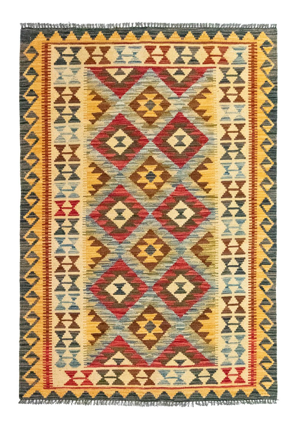 Kelim Carpet - orientalisk matta - 156 x 105 cm - grön