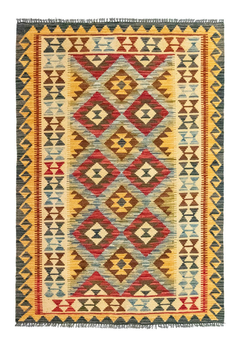 Kelim Carpet - orientalisk matta - 156 x 105 cm - grön