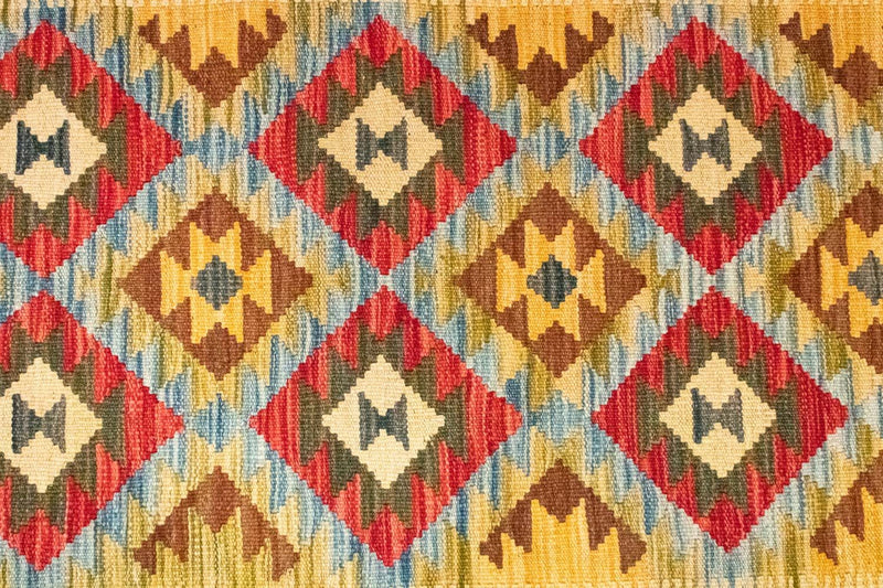 Kelim Carpet - orientalisk matta - 156 x 105 cm - grön