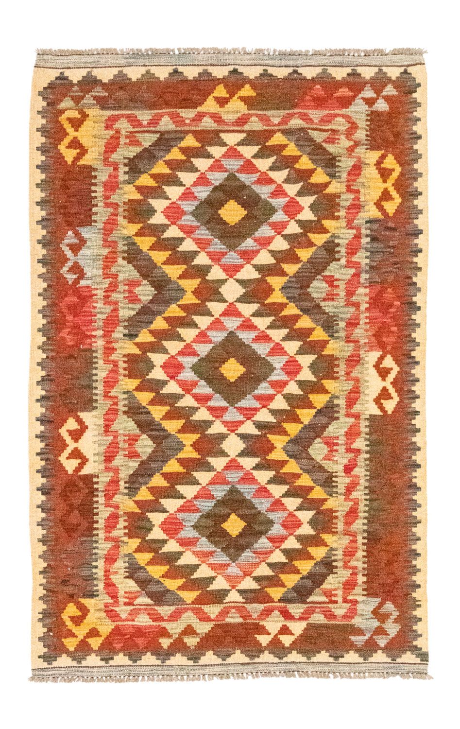 Kelim Carpet - orientalisk matta - 168 x 103 cm - gul