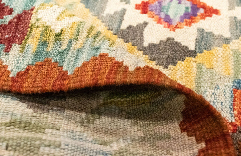 Kelim Carpet - orientalisk matta - 147 x 97 cm - orange