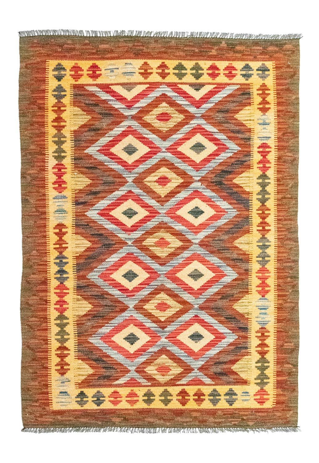 Kelim Carpet - orientalisk matta - 154 x 105 cm - orange