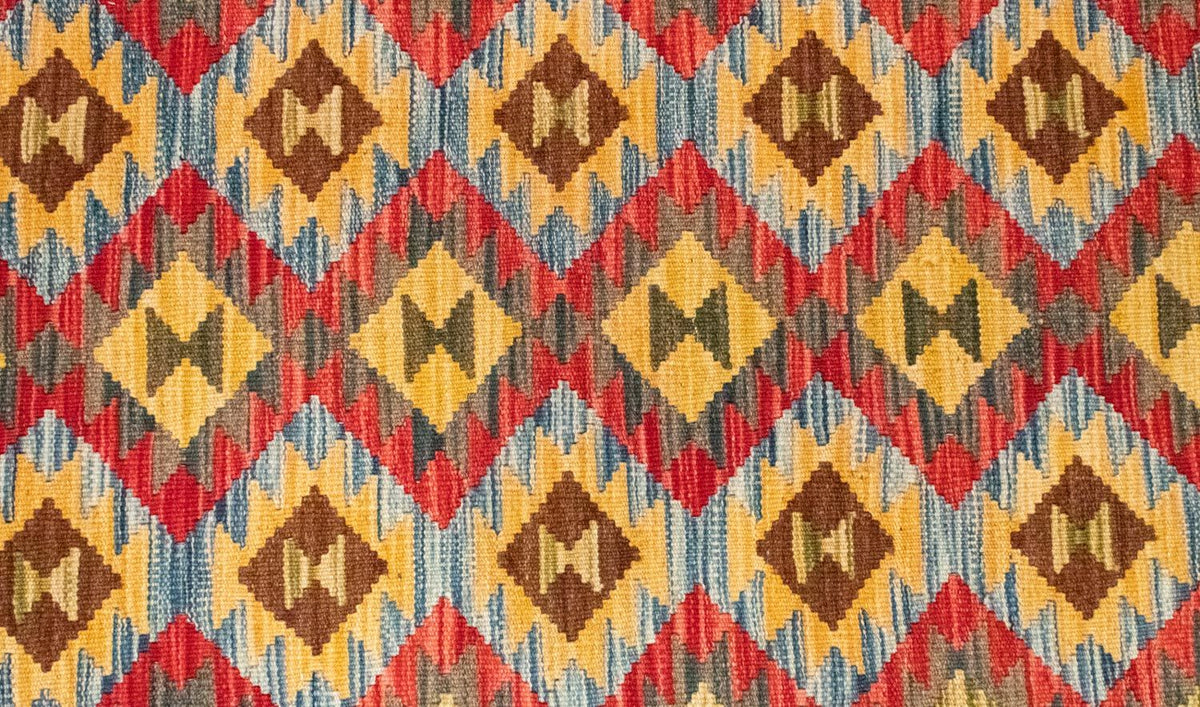 Kelim Carpet - orientalisk matta - 145 x 103 cm - orange