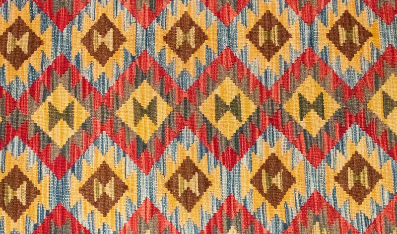 Kelim Carpet - orientalisk matta - 145 x 103 cm - orange