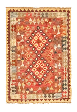 Kelim Carpet - orientalisk matta - 145 x 101 cm - orange