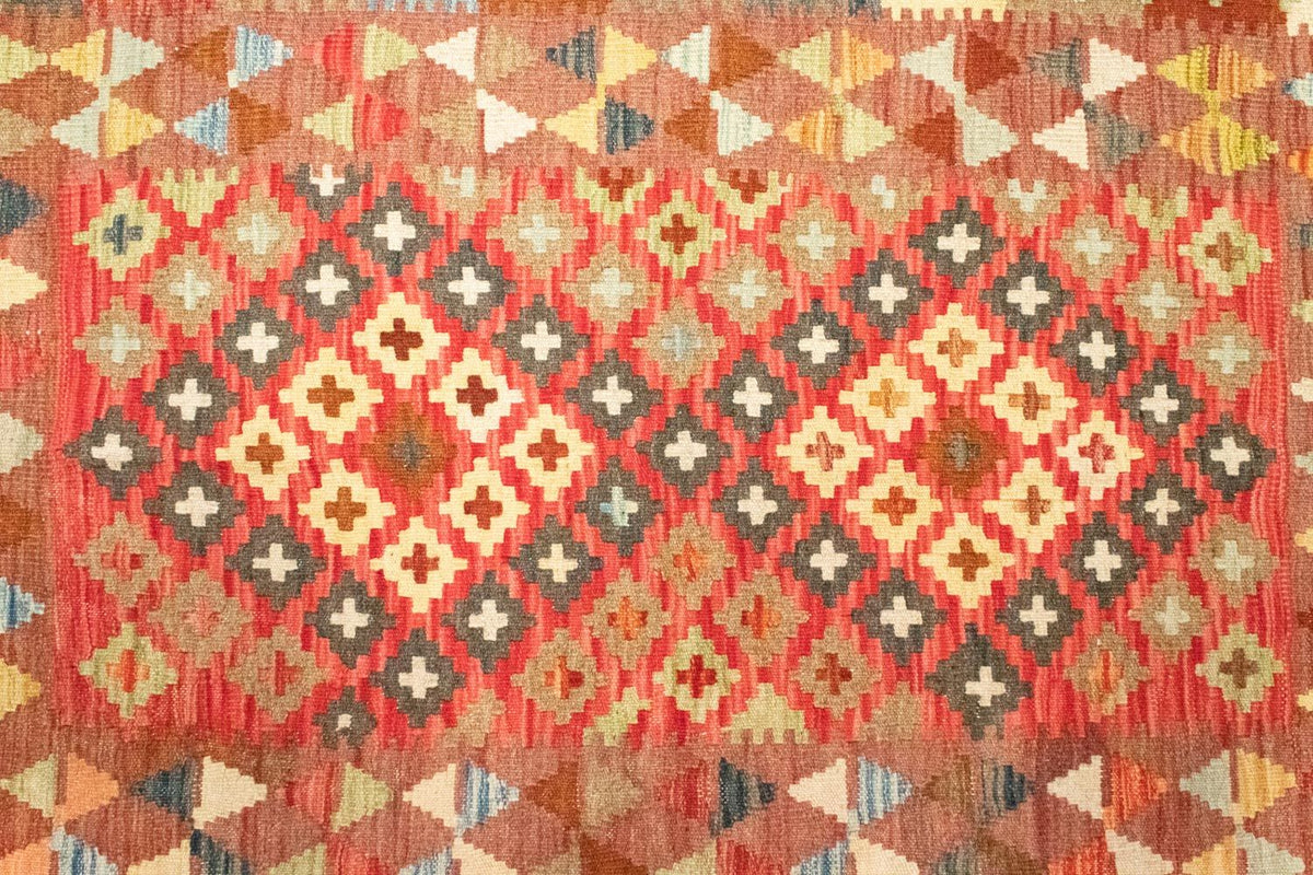 Kelim Carpet - orientalisk matta - 145 x 101 cm - orange