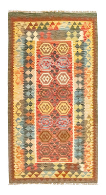 Runner Kelim Carpet - orientalisk matta - 197 x 100 cm - orange
