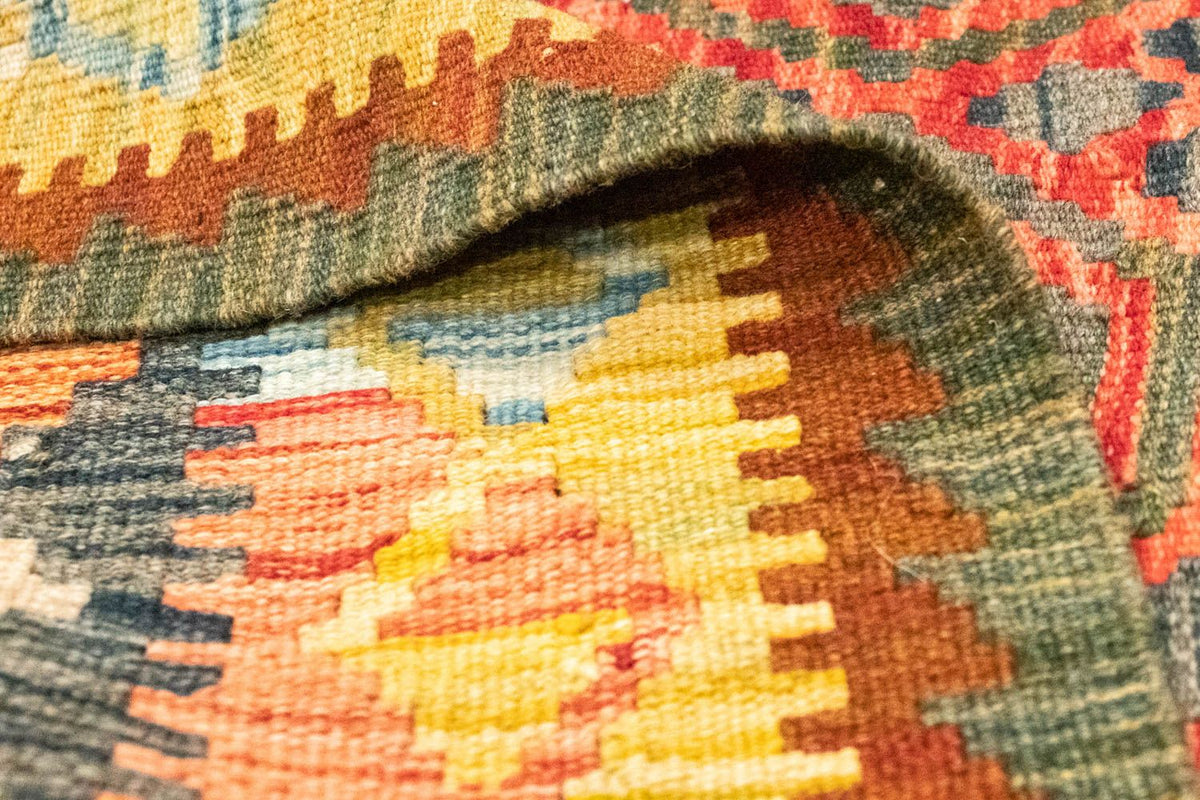 Runner Kelim Carpet - orientalisk matta - 197 x 100 cm - orange