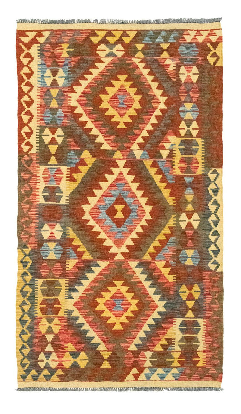 Runner Kelim Carpet - orientalisk matta - 192 x 104 cm - orange