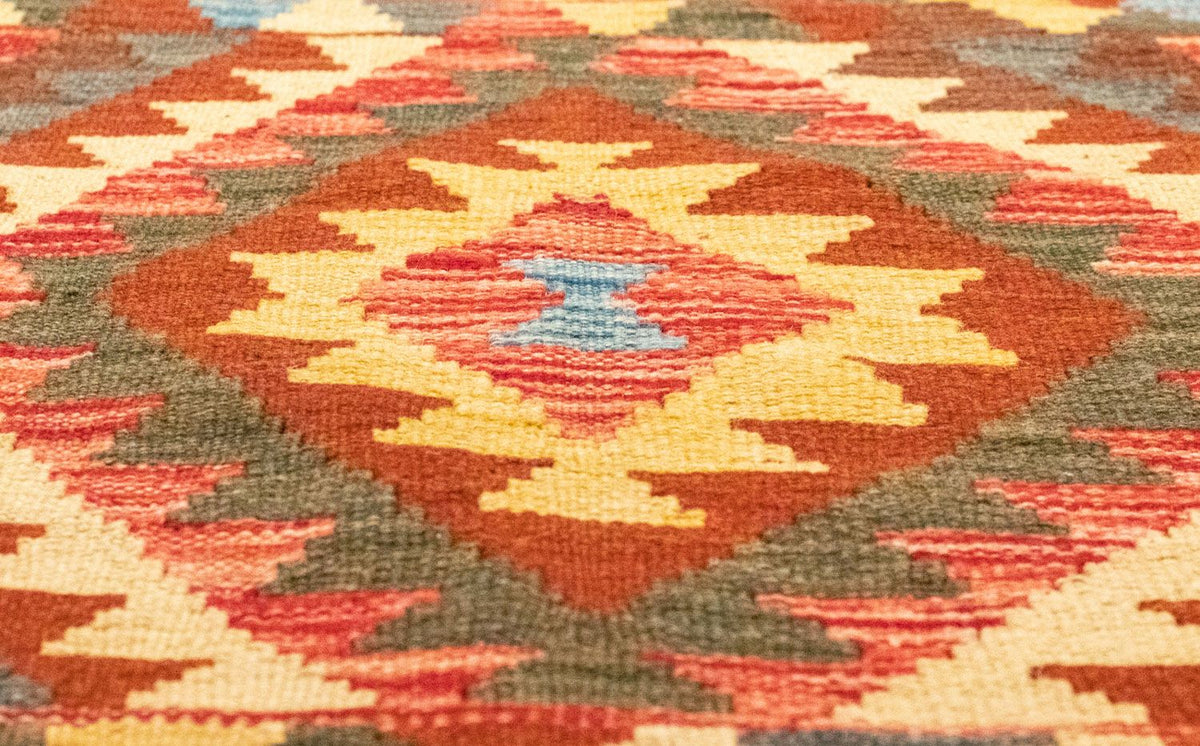 Runner Kelim Carpet - orientalisk matta - 192 x 104 cm - orange