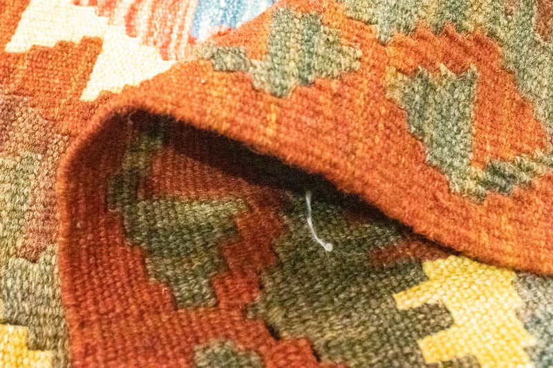 Runner Kelim Carpet - orientalisk matta - 192 x 104 cm - orange