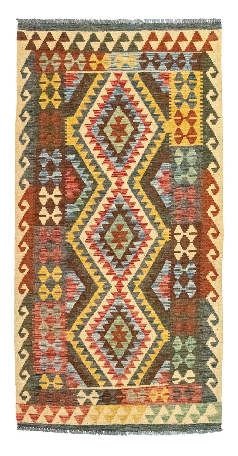 Runner Kelim Carpet - orientalisk matta - 204 x 103 cm - flerfärgad