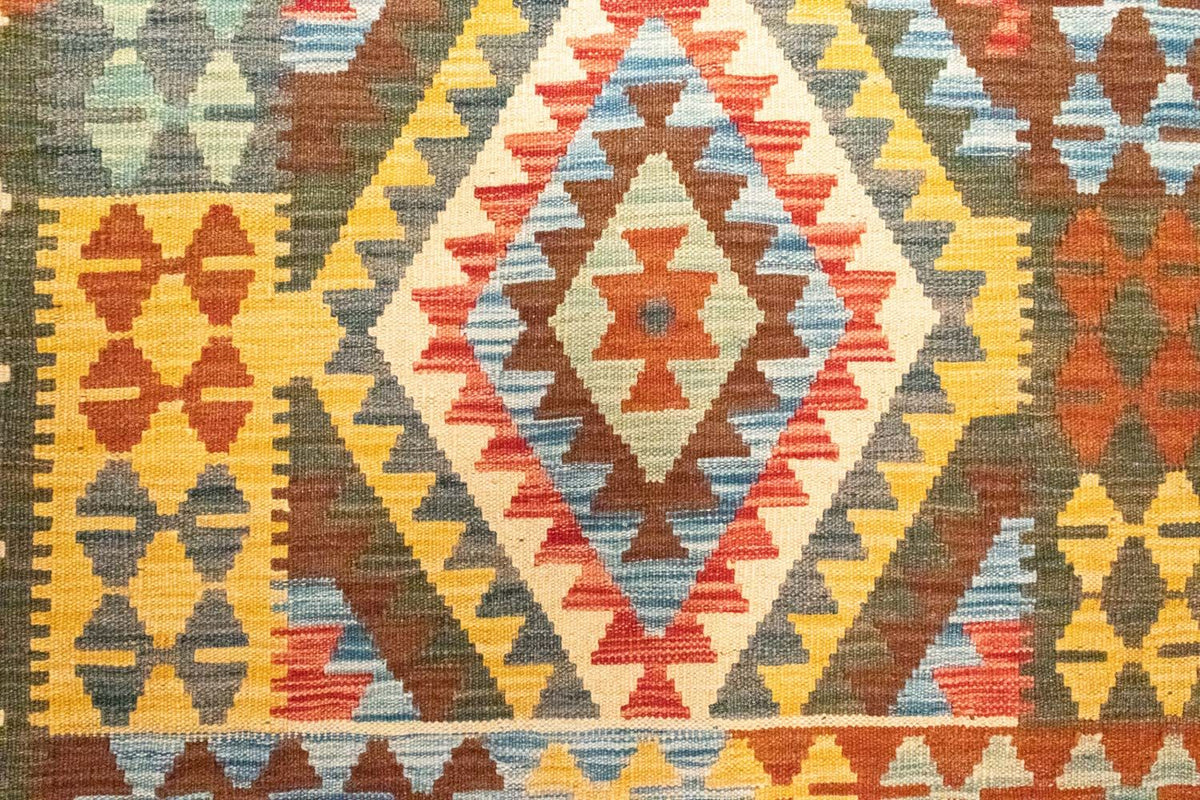 Runner Kelim Carpet - orientalisk matta - 204 x 103 cm - flerfärgad