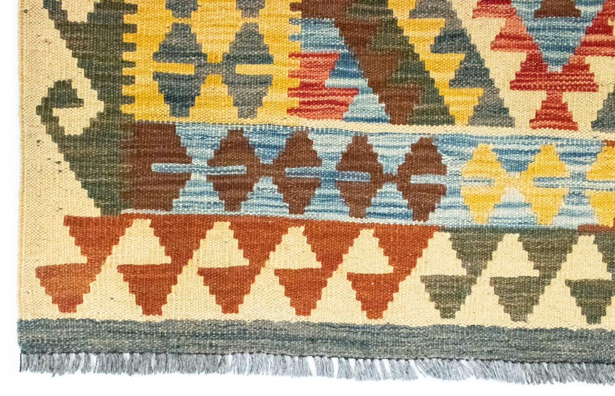 Runner Kelim Carpet - orientalisk matta - 204 x 103 cm - flerfärgad