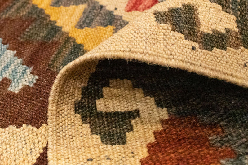 Runner Kelim Carpet - orientalisk matta - 204 x 103 cm - flerfärgad