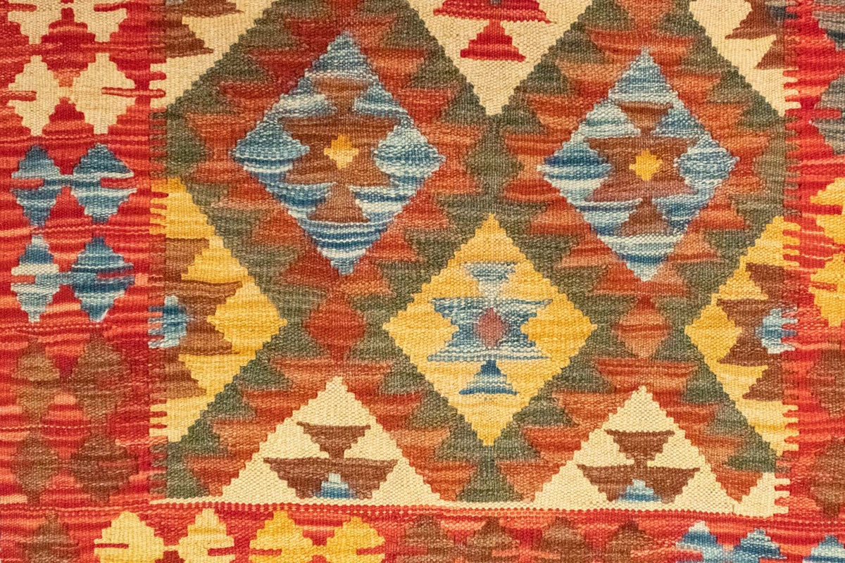 Runner Kelim Carpet - orientalisk matta - 190 x 99 cm - röd