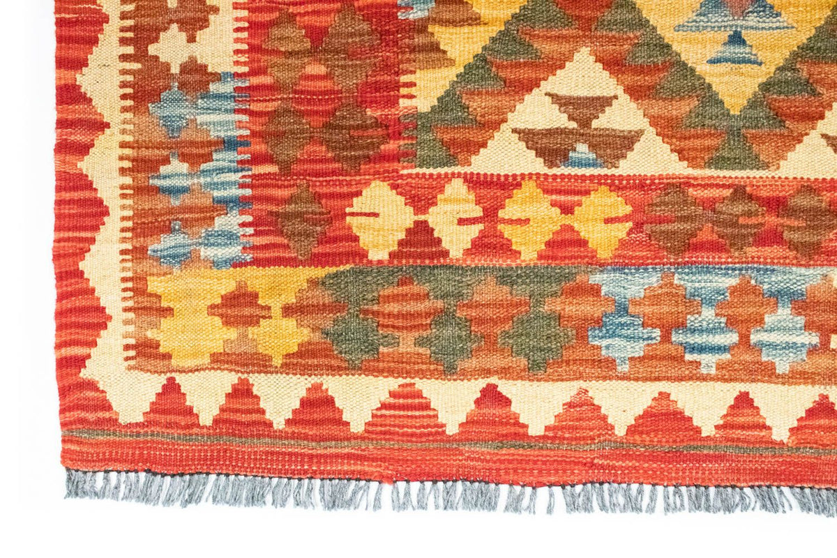Runner Kelim Carpet - orientalisk matta - 190 x 99 cm - röd
