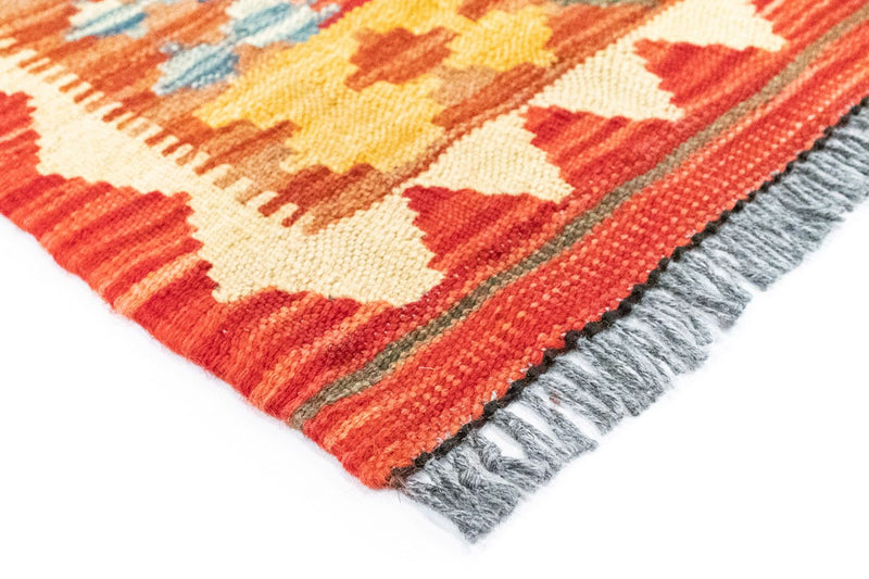 Runner Kelim Carpet - orientalisk matta - 190 x 99 cm - röd