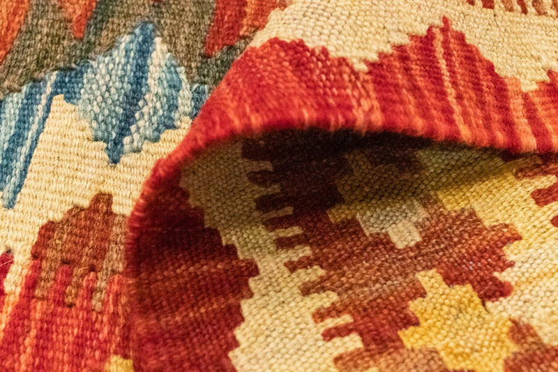 Runner Kelim Carpet - orientalisk matta - 190 x 99 cm - röd