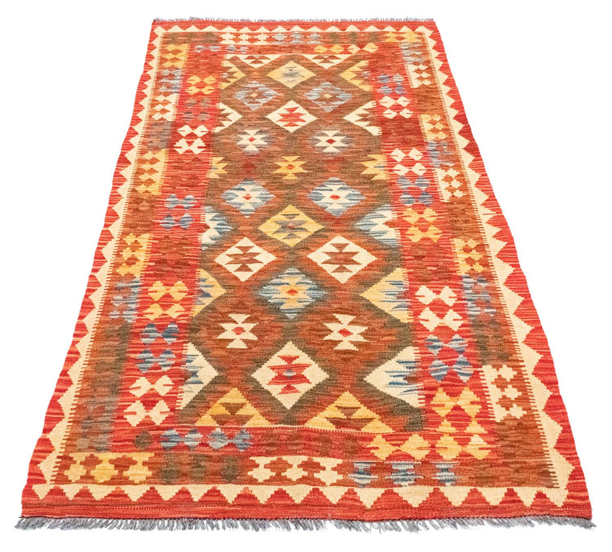 Runner Kelim Carpet - orientalisk matta - 190 x 99 cm - röd