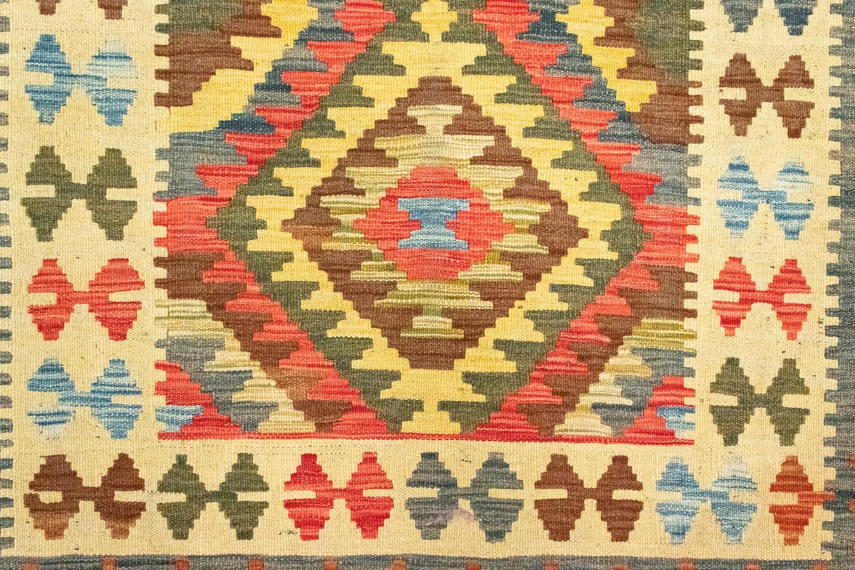 Runner Kelim Carpet - orientalisk matta - 204 x 97 cm - orange